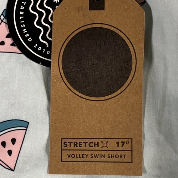 Surf & Swim Co 17” Stretch Volley Swim Shorts Watermelon Print Green Size Large - Picture 7 of 12